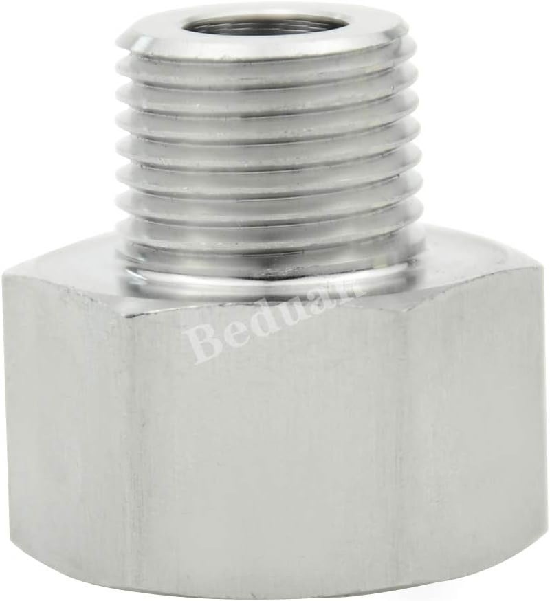 beduan Stainless Steel Thread Adapter G 1/2" Female to NPT 1/2" Male Pipe BSP to NPT Converter (Pack of 2) - Image 2